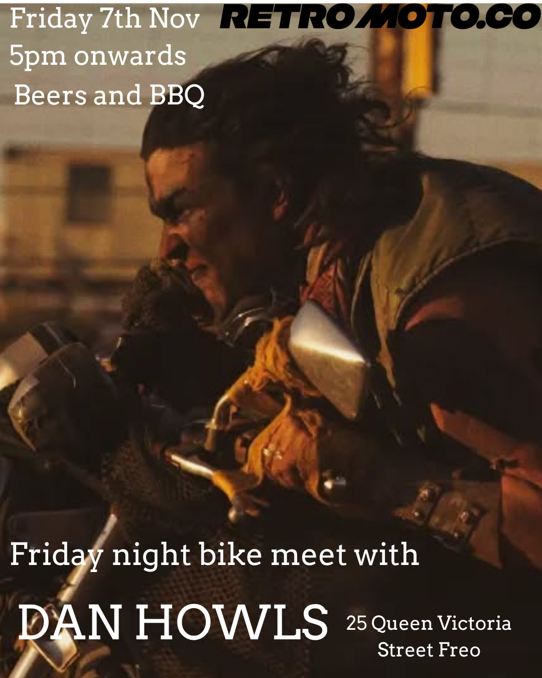 Friday Bike Night Featuring Dan Howls 7 Nov